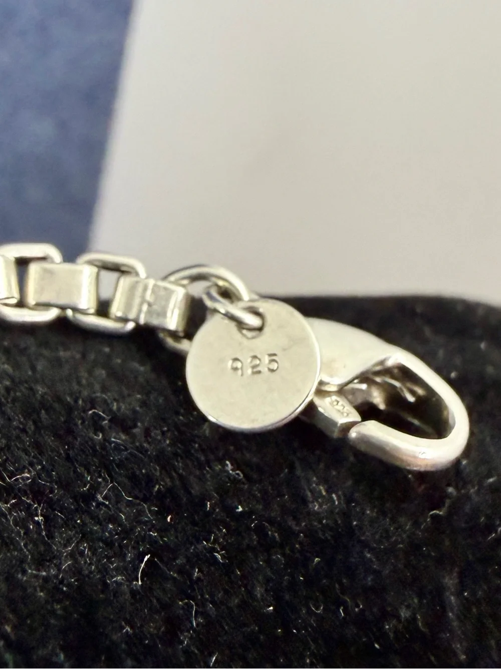 TIFFANY & CO. Sterling Silver Venetian Box Chain Bracelet 15.6g; 7.5” w/ COA